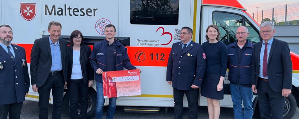 Um Herzenswünsche zu erfüllen: Freiwillige Feuerwehr Pödeldorf spendet 1250 Euro für Malteser-Projekt
