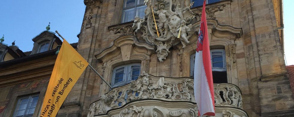 Bamberg beflaggt das Welterbe