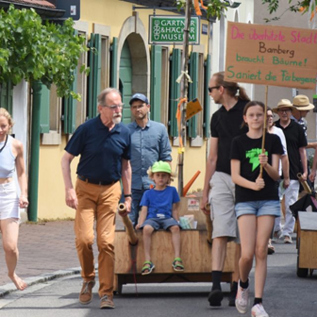 Neues Grün für die Färbergasse: Wanderbaumallee belebt die Gärtnerstadt