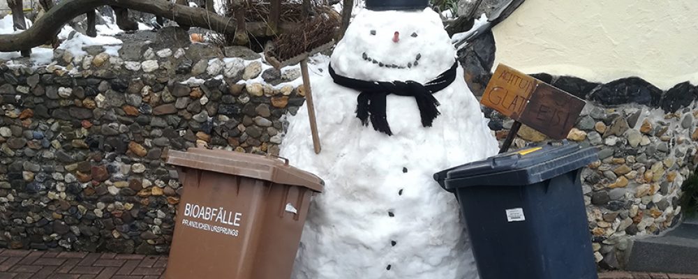 Abfuhren verschieben sich nach Schneefällen