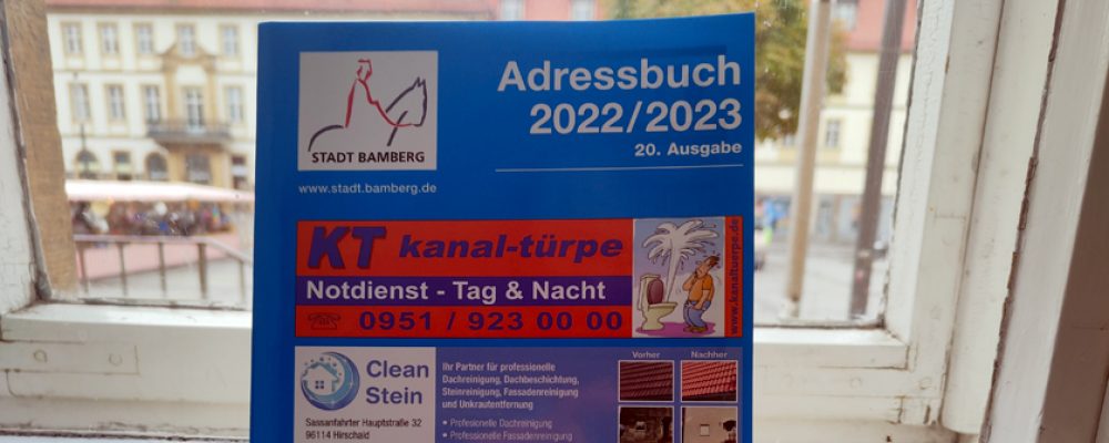 Neues Adressbuch für Bamberg erschienen