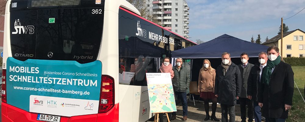 Erfolgreiche Premiere für den Bamberger Schnelltest-Bus