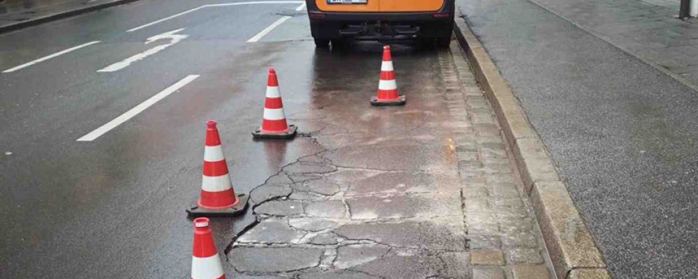 Fahrbahnsanierung in der Inneren Löwenstraße